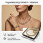 ✨ Justerbart strass blad-länk set – halsband & armband, eleganta & gnistrande ✨🍃