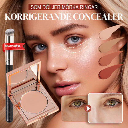 👁️ SISTA DAGEN - KÖP 1 FÅ 2! ✨ Korrigerande Concealer för Under Ögonen - Eliminerar Mörka Ringar & Fåror med Fuktighetsgivande Formula & Precisionsborste 🌟🖌️