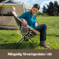 🪑 Campingstol, bärbar och lätt, bekväm, hopfällbar gungstol med bärväska för camping, vandring, uteplatsen, fiske, maxbelastning upp till 113 kg, campingstol, hopfällbar stol