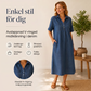 👗 50% RABATT NU! 👖 Ljus Denim Midiklänning med Fickor – Avslappnad & Bekväm – Perfekt för Vardagen 🌸