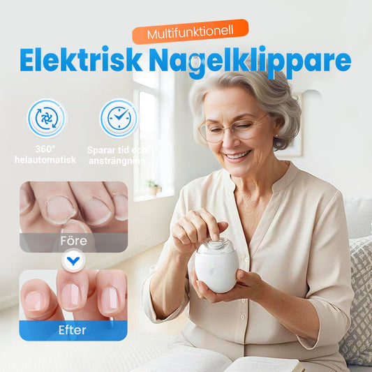 🔥50 % RABATT!✨Automatisk nagelfil💅3 justerbara hastigheter, tyst, inbyggd LED-lampa för precisionsvård✨
