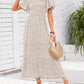 👗 50% RABATT NU! 🌸 Women's Casual Floral Print Maxi Dress – Flutter ärmar, Smockad Hög Midja & Flödande Kjol i lager ✨