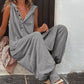 🌸 BEGRÄNSAD TID 50% RABATT! 💥 Dam Avslappnad Huvlös Ärmäslös Jumpsuit – Lös Passform, Andningsbar & Snygg 🌿