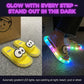 Söta LED-tofflor med ankdesign – lyser i mörkret, mjuka & lätta 👣💡