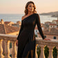 Elegant jumpsuit med én skulder for kvinner