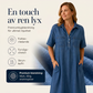 👗 50% RABATT NU! 👖 Ljus Denim Midiklänning med Fickor – Avslappnad & Bekväm – Perfekt för Vardagen 🌸