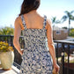 💃Kvinnor Sommar Square Neck Sleeveless Lös Casual Kort Smockad Romper✨