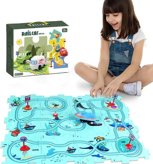 💥 REA 50% RABATT! 🚀 Pedagogiskt pussel och kretsspel för barn 🧩🎉