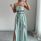 👗 50% RABATT NU! 💥 Geometrisk jumpsuit med halsringning & sidoslits – Unikt mönster & elastisk rygg – Mångsidig, perfekt för sommarfester eller semesterkläder ✨