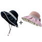 Solhatt med stickad krona & rosett – UPF 50+, formbart brätte & hästsvansvänlig 👒🎀