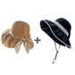 Solhatt med stickad krona & rosett – UPF 50+, formbart brätte & hästsvansvänlig 👒🎀