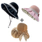 Solhatt med stickad krona & rosett – UPF 50+, formbart brätte & hästsvansvänlig 👒🎀