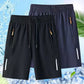 🔥50% RABATT NU!🔥  Herrars elastiska sommarshorts – Andningsbara, dragkedjefickor & stretchig passform – Perfekta för sport, resa eller varma dagar – bekväma och praktiska ☀️