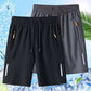 🔥50% RABATT NU!🔥  Herrars elastiska sommarshorts – Andningsbara, dragkedjefickor & stretchig passform – Perfekta för sport, resa eller varma dagar – bekväma och praktiska ☀️