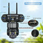 📢📢 51 % RABATT!!! ⏰ Utomhus-Wi-Fi-övervakningskamera 6K 9 MP | 10x zoom, 3 objektiv, 360° PTZ | Vattentät enligt IP66, färgseende i mörker, tvåvägskommunikation, rörelsespårning
