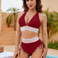 💃Semesterrea 49% OFF💃Magkontroll Färgblock Bikini Set