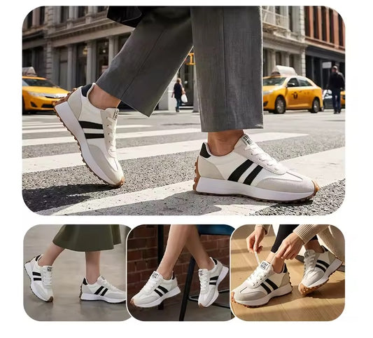 👟💥 50% RABATT! | Låga Casualskor för Damer – 4cm Plattform, Retrodesign & Halksäker!