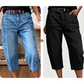 📢Mellanårsrea: 50 % rabatt – endast under en begränsad tid ⏰Korta, stretchiga jeansbyxor för dam i casual-stil