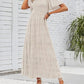 👗 50% RABATT NU! 🌸 Women's Casual Floral Print Maxi Dress – Flutter ärmar, Smockad Hög Midja & Flödande Kjol i lager ✨