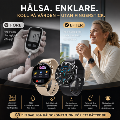 ✨⌚50 % RABATT | Ultratunn Smartklocka för Herr – Bluetooth-samtal, 50+ Sportlägen & IP68 Vattentålig