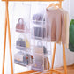 👜50% RABATT!✨HÄNGANDE FÖRVARINGSVÄSKA🏠6 Transparenta Fickor med Dammskydd, Vändbar Design för Optimal Organisation, Lättviktsdesign för Garderob👛