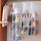 👜50% RABATT!✨HÄNGANDE FÖRVARINGSVÄSKA🏠6 Transparenta Fickor med Dammskydd, Vändbar Design för Optimal Organisation, Lättviktsdesign för Garderob👛