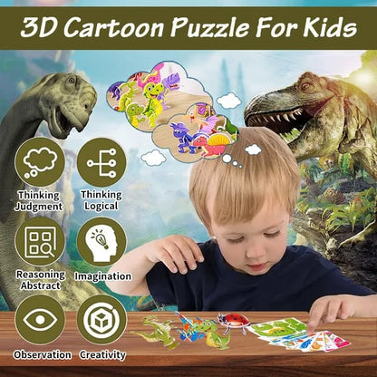 🔥Sista dagen 50% rabatt🔥Educational 3D Cartoon Puzzle🧩