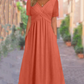 👗💙 50% RABATT IDAG! ✨ Damernas V-ringad kortärmad långklänning 🌸 Elegant flytande passform, bekvämt tyg och avslappnad vardagsstil
