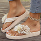 Damernas Halksäkra Strand Sandaler med Blomdetaljer