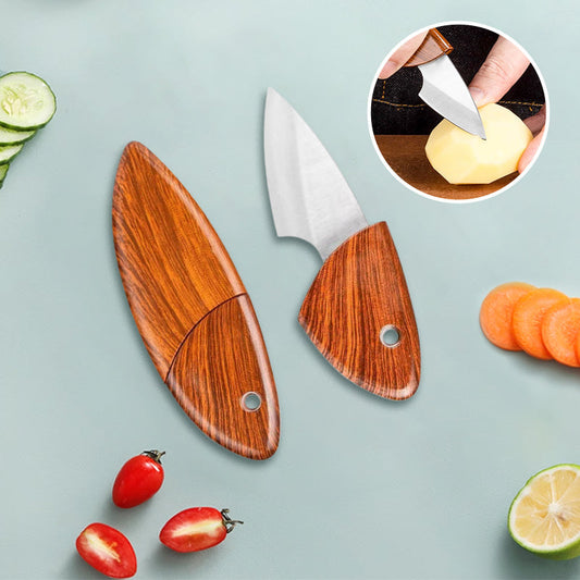 Naturlig skönhet i trä: Delfinformad kniv för ergonomiskt grepp