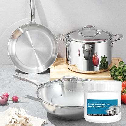 🧽 HET FÖRSÄLJNING - KÖP 2 FÅ 3✨Kraftfull Bränd Restborttagare Pasta för Köksredskap🔥Giftfri Formula med Mikropolering för Kastruller, Pannor & Grillar🍳