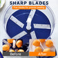 🧄 60% RABATT! 🍇 Transparent Elektrisk Frukt- & Grönsaksskalare – 5 Blad & Snabb Skalning – Perfekt för Köket – Enkel Rengöring 🍎
