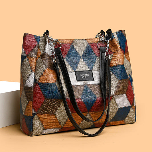 Totebag i patchwork för kvinnor