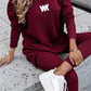 Casual sweatshirt och leggings set för kvinnor