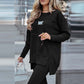 Casual sweatshirt och leggings set för kvinnor