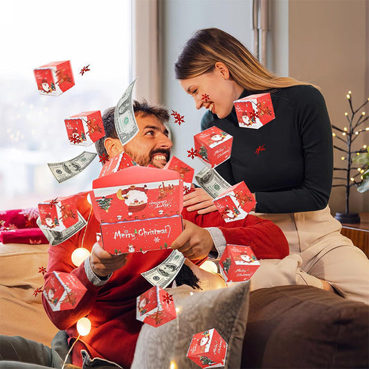 🎄Julklapp🎄Explosiv Pop-Up Överraskning Pengar Presentask