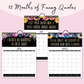 2026 Funny Floral Wall Calendar