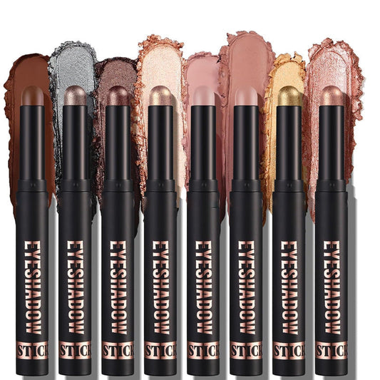 🏆Över 50 000 sålda!✨8 färger glitterögonskugga i stickform - Långvarig Formula med Glitter för Professionell Makeup & Smidig Applicering 🌟👁️