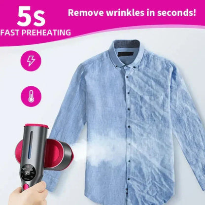 🥳2026 HOT SALE🥳Ångstrykjärn och ångare i ett – dödar 99,99 % av kvalster och bakterier. Uppvärms på 5 sekunder, 150 ml tank. Keramisk stryksula, jämn värmefördelning. Säker för allt från siden till bomull. Ett måste för din textilvård. 🛡️🌿