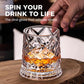 🥛💎Nyårsrea 49% RABATT✨🔥360° roterande whiskyglas
