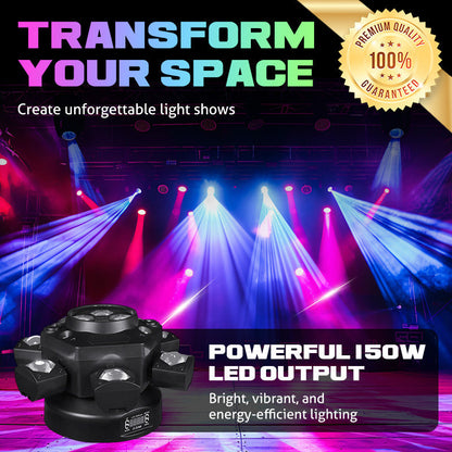 🌟Multi-beam LED Atmosphere Light - 360° ljusmagi!✨