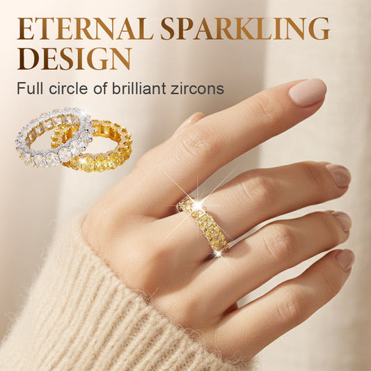 Gnistrande ring med zirkoner