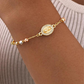 Elegant Armband med Kors och Strasstenar