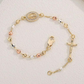 Elegant Armband med Kors och Strasstenar