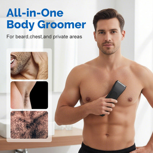 💈 50% RABATT NU! ✨Digital kroppstrimmer – LCD-display, vattentät, L-formad säkerhetsbåge & 90 min batteri 🔋⚡
