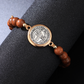 Unisex Adjustable Wooden Beads St Benedict Bracelet