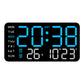 🔥Stor digital väggklocka med LED-display, datumvisare och termometer, perfekt present till äldre, dekoration för vardagsrummet och sovrummet