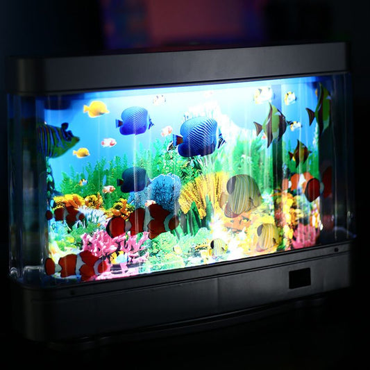 Konstgjord Tropisk Fisk Akvarielampa - LED-Belysning - Dekorativ Nattlampa - 30×23cm