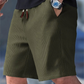 🩳🌿 50% RABATT! | Herr Avslappnade Shorts – Våffelstick, Knytband & Andningsbar Komfort!