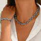 ✨ Justerbart strass blad-länk set – halsband & armband, eleganta & gnistrande ✨🍃